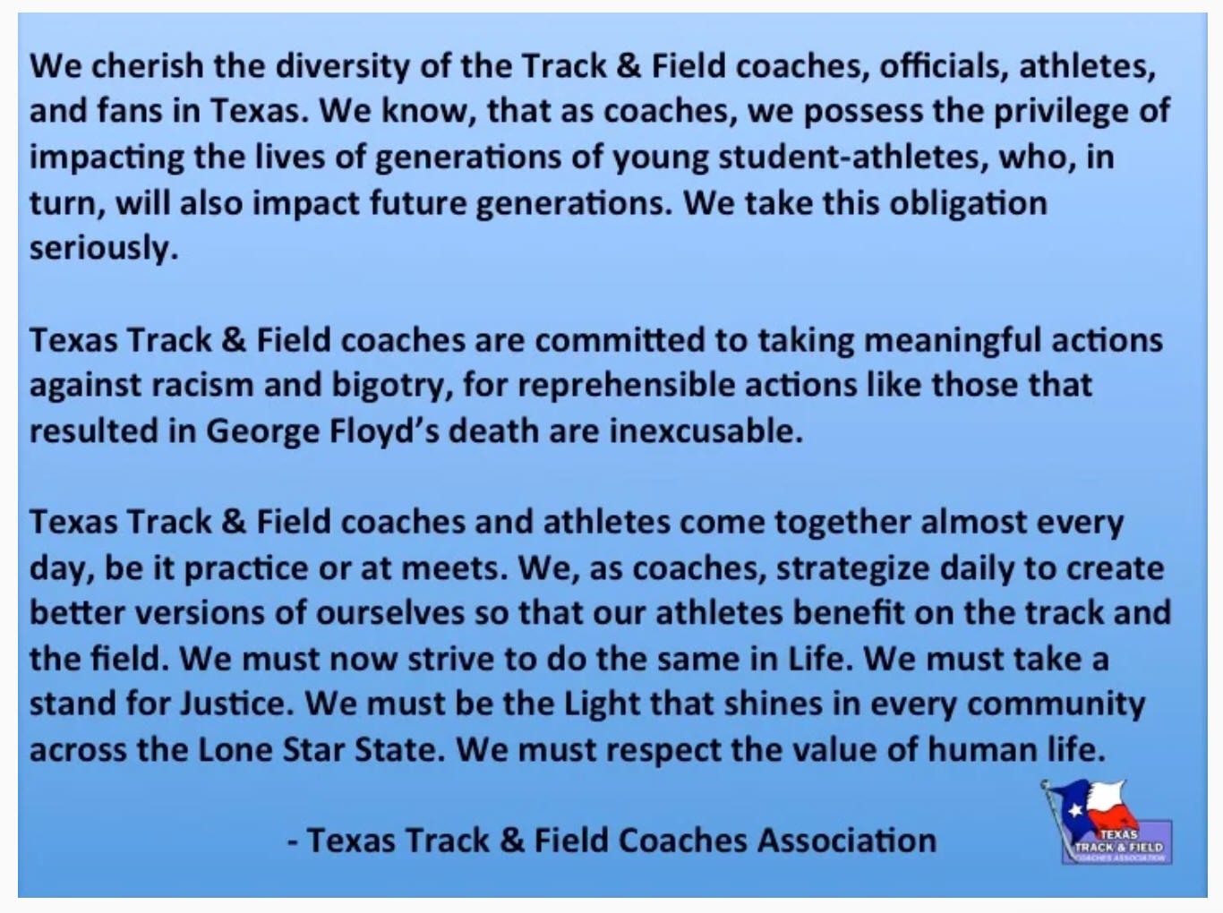 TTFCA Diversity Statement